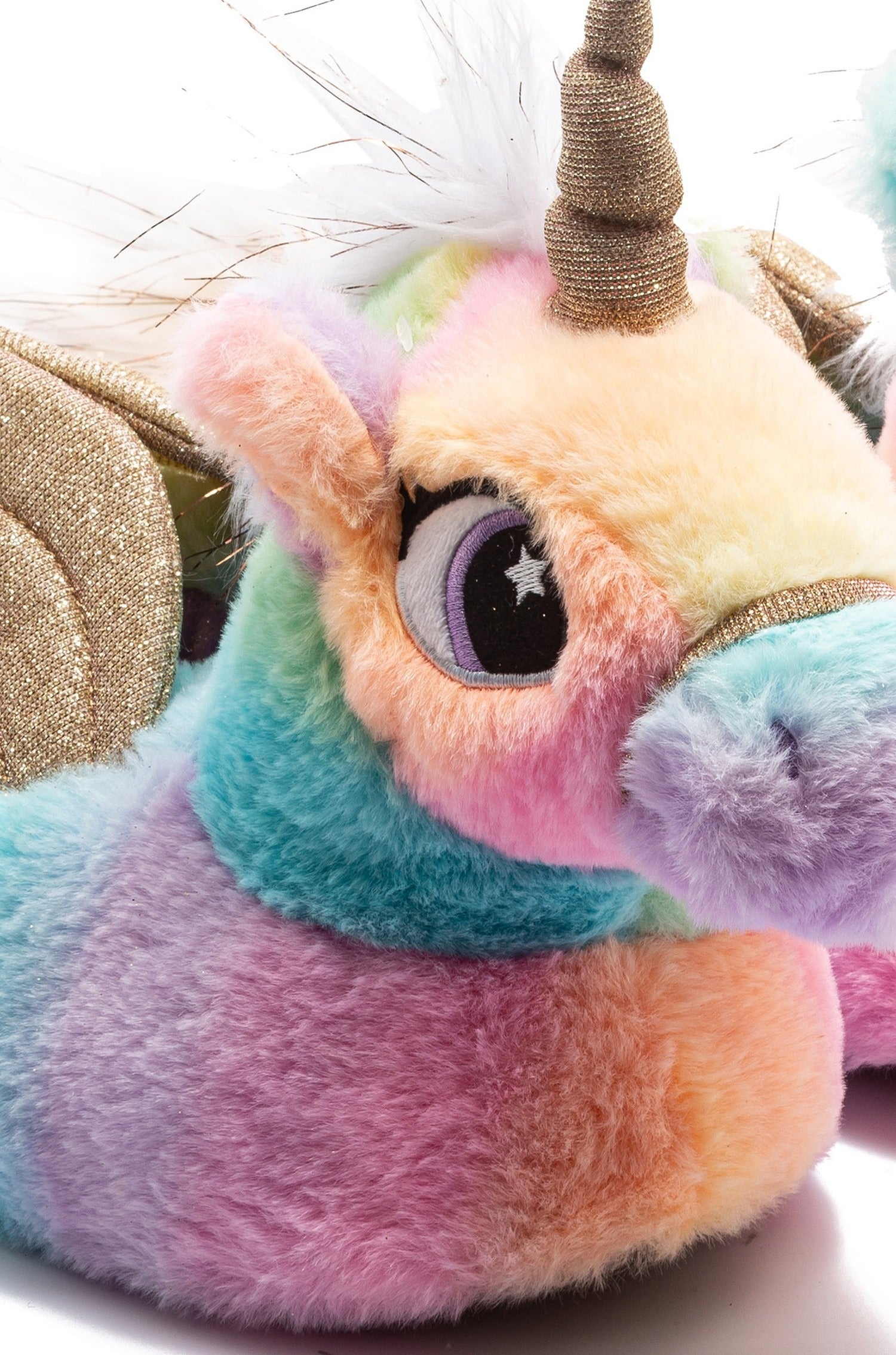 Twigy Rainbow Unicorn Kids Slippers | Sizes 30-35 | Soft Indoor House Shoes