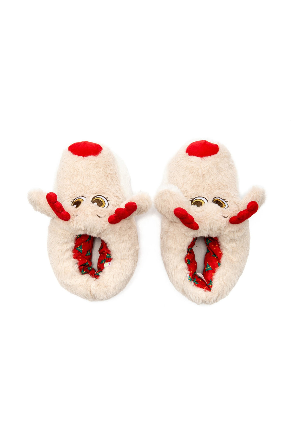 Twigy Beige Cow Kids Slippers | Sizes 30-35 | Soft Indoor House Shoes