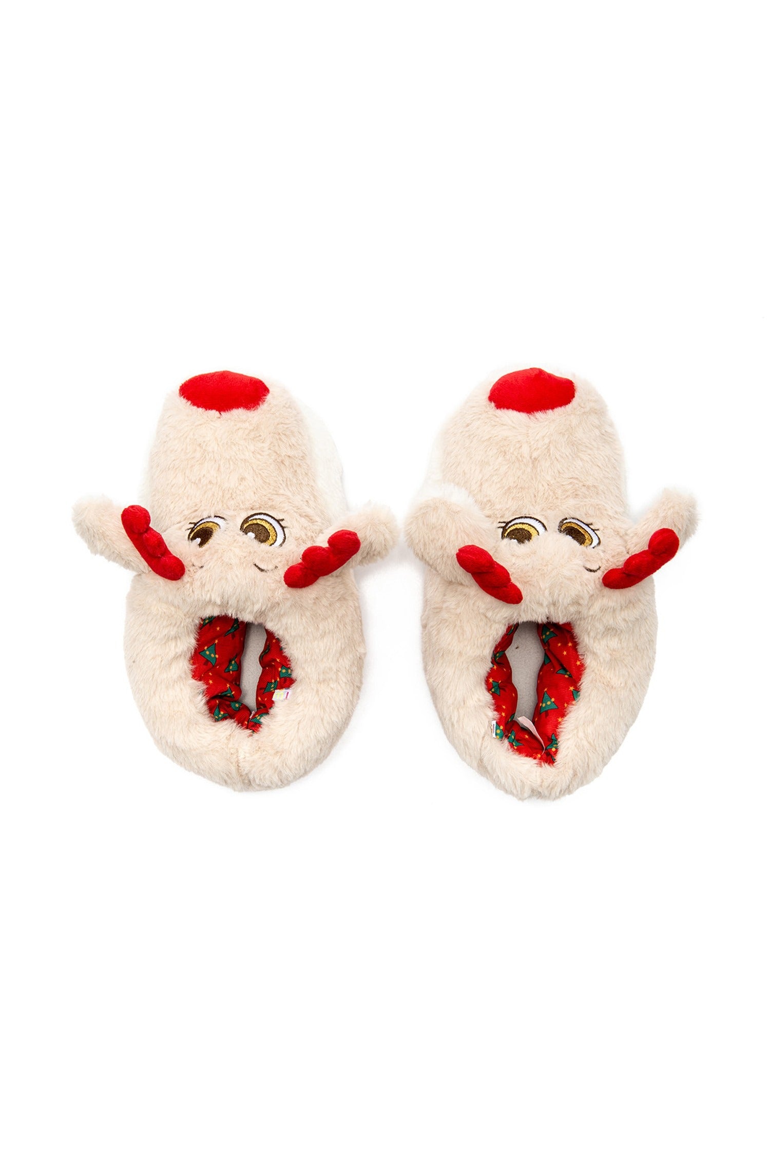 Twigy Beige Cow Kids Slippers | Sizes 30-35 | Soft Indoor House Shoes